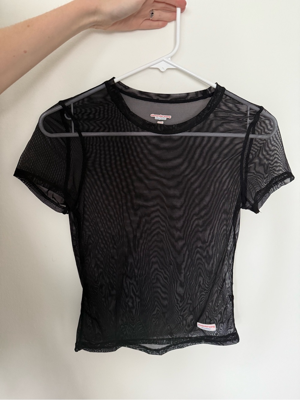 Alexander Wang Black Sheer Mesh Tee